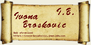 Ivona Brošković vizit kartica